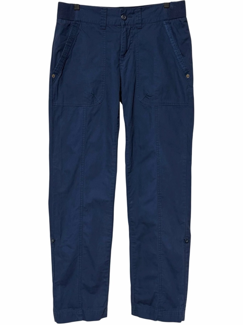 Field & Stream Cotton Convertible Rolled Hem Utility Pants Navy Blue Size 6